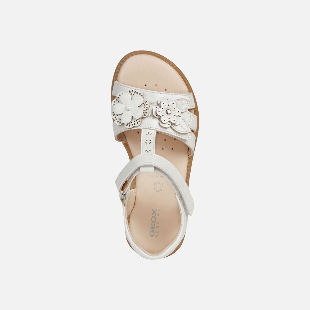 Sandalias Geox Menina Branco - Karly - IFVCQ7638